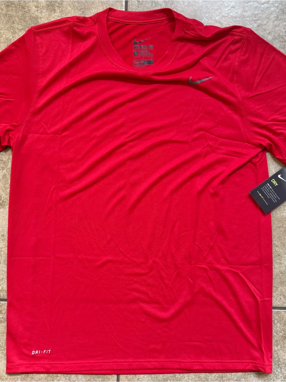 Nike Legend Men's Large Shirt Short Sleeve Tee University Red New FAST SHIPPING